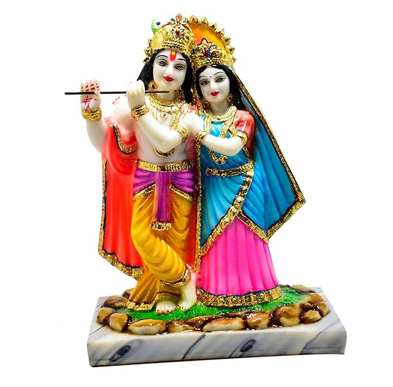 Good Luck Cow and Calf Big Statue, kamdhenu cow and calf idol cow and calf figurine Handicraft Decorative Marble Dust Designer Stone Studded Cow and Calf Statue | Cow and Calf Showpiece| Kamdhenu Sculpture for Puja Idol