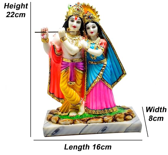 Good Luck Cow and Calf Big Statue, kamdhenu cow and calf idol cow and calf figurine Handicraft Decorative Marble Dust Designer Stone Studded Cow and Calf Statue | Cow and Calf Showpiece| Kamdhenu Sculpture for Puja Idol