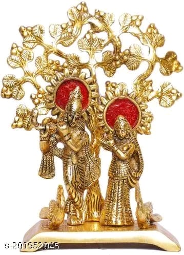 Radha Krishna Tree Idol set For Home,Temple,Office And Gifting Purpose Luck, Love, Happiness and Prosperity Size L-B-H-17x8x22 cm