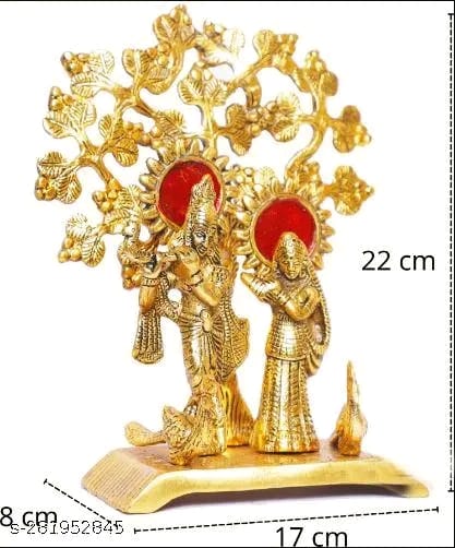 Radha Krishna Tree Idol set For Home,Temple,Office And Gifting Purpose Luck, Love, Happiness and Prosperity Size L-B-H-17x8x22 cm