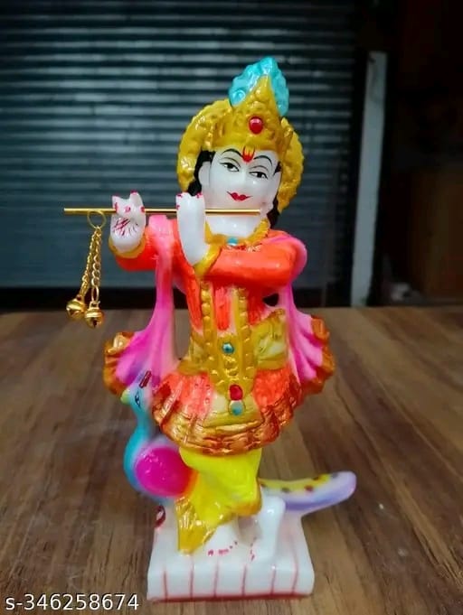 KRISHNA STATUE 7 INCH ( HEIGHT )( MARBLE DUST )