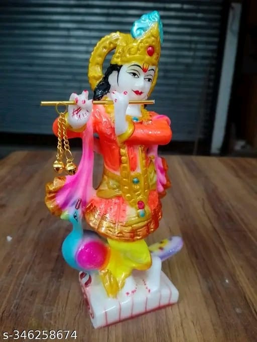 KRISHNA STATUE 7 INCH ( HEIGHT )( MARBLE DUST )