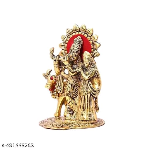 Radhe Krishna Standing with cow