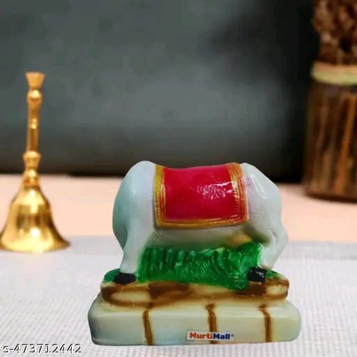 Krishna Idol With Cow For Home Decor Temple pooja Car dashboard Office Desk & Gifting