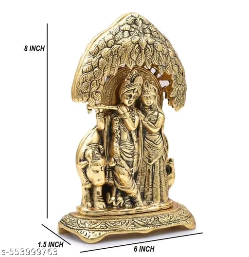 Handcrafted Lord Radha Krishna Statue with Cow Idols for home decor| Decor Items for Home & Office|statues|statue for gift|Pooja ,Table Decoration & Gift|Home ,temple ,Big Size, Entrance|showpiece gift|decorations|