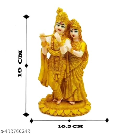 Radha Krishna Idol Statue Showpiece Decoration Items for Home Decor Living Room Mandir Temple Pooja Room Table Top Office Decorative Gifts
