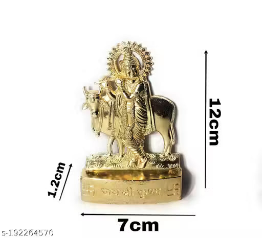 Graceful Metal Krishna For Cars Dashboard and for Pooja krishna idols | lord krishna idols